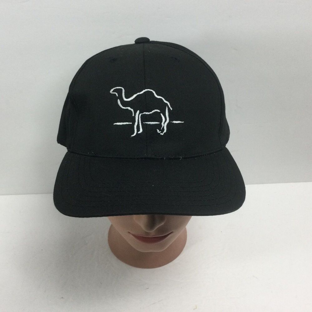 Vintage 1990s RJR  Tobacco‎ Camel Cigarettes Hat Black Embroidered Snapback Cap